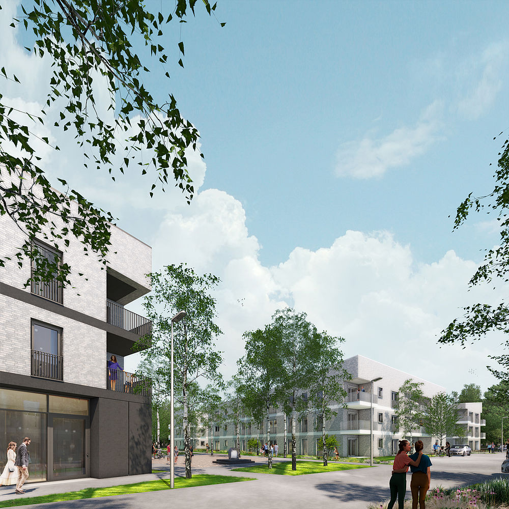 Design for the residential quarter Katharinenhöfe in Willich by the Düsseldorf architects greeen! architects